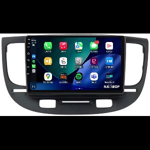 Geschikt voor Kia Rio - Zwart (2005 t/m 2011) | 4+64GB 8-CORE | 9 inch Android 15.0 CarPlay autoradio | Draadloos CarPlay & Android Auto | Externe microfoon & Achteruitrijcamera (AHD) | Bluetooth & WiFi | NAVIBOP NB-4793 | Bouwjaar 2005 t/m 2011