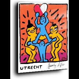 Utrecht familie life - Meerdere kleuren - Canvas 30 x 40 cm Wi