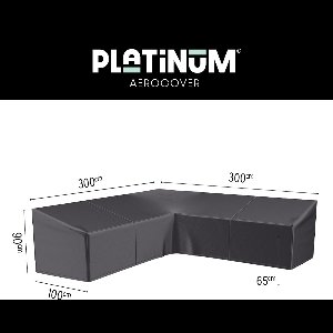 Platinum AeroCover - Loungebankhoes L-vorm - 300x300x100xH65/90cm - Ademend - Waterproof - Hoge kleurechtheid