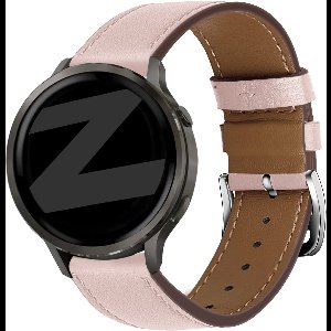 Bandz Leren bandje 'Deluxe' 20mm - geschikt voor Garmin Vivoactive 6 / 5 / 3 / Vivomove HR / Style / Luxe / Sport / Trend / Forerunner 645 / 245 / 165 / 55 / Approach S12 / S40 / S42 / S44 / S50 / Venu SQ / SQ2 / 2Plus - Roze