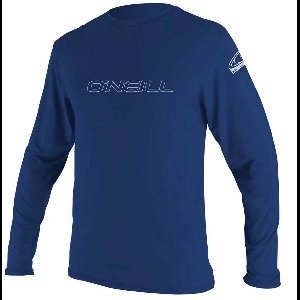 O´neill Wetsuits Basic Skins Rashguard Met Lange Mouwen Blauw 3XL Man,Vrouw