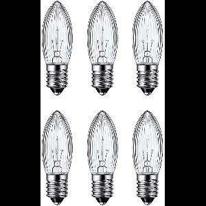 DEGG® Kerstlampjes E10 – 6 Stuks – 34V 3W – Warm Wit – Geschikt voor 7-lamps kerstverlichting – Dimbaar – Voor Binnen