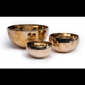 Klankschaal Shanti goudkleurig - 14-15 cm - 600-750 g - S