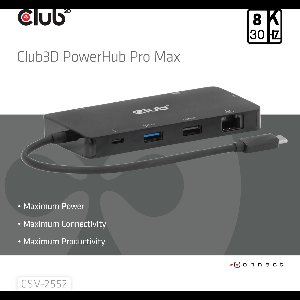CLUB3D 9-1 Dual HDMI™ USB-C® Hub PD3.0 100W