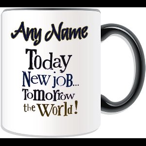 Gepersonaliseerde Mok Nieuwe Baan Succeskans Wens Cadeau