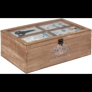 Naaikist hout 10,8 cm hoog