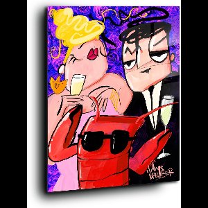 Lobster Lunch - Meerdere kleuren - Plexiglas 60 x 80 cm