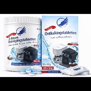 Onderhoudsset koffiemachine 100 stuks – 2-in-1 reinigingstabletten & ontkalking – Voor Jura, Siemens, Philips, De’Longhi