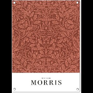 Tuinschilderij Bladeren - Planten - Morris - Bruin - 60x80 cm - Tuinposter - Tuindoek - Buitenposter