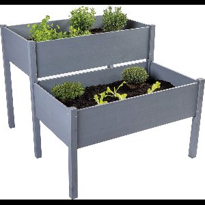 Terra Garden - Kweekbak op Poten - Moestuinbak op Poten - Plantenbak - Kweektafel - Moestuin - Set van 2 - 96x85x72 cm