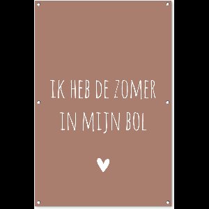 Tuinposter - Tuindoek - Tuinposters buiten - Spreuken - Ik heb de zomer in mijn bol - Quotes - André Hazes - 80x120 cm - Tuin
