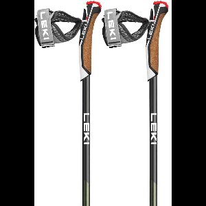 LEKI Flash Carbon 130cm – Premium Wandelstokken - Nordic Walking - Trekking - met Shark Handvat en Powergrip Buffer