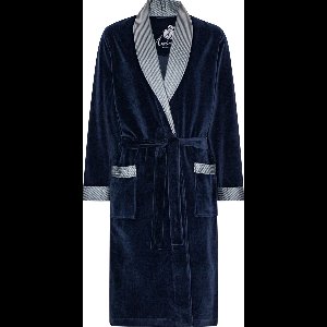 Ambassador Kamerjas Davos - Luxe Velours Heren Badjas - Blauw - Medium