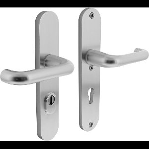 INTERSTEEL SKG3 Veiligheid-schilden Rhoon kruk/kruk geveerd profielcilindergat 72mm met UTB Alu. F1