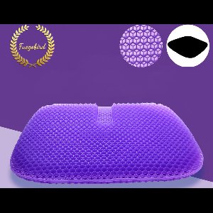 Fuegobird Gelkussen - Ergonomisch kussen - Zitkussen orthopedisch - Dubbellaagse honingraatstructuur - Met Kussenhoes - Paars