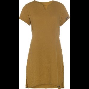 Knit Factory Indy Dames Jurk - Tuniek - Zomerjurk - Strandjurk - Oker - XL - 100% Biologisch katoen