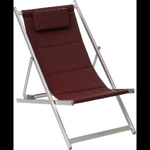 Hespéride Honolulu Outdoor Strandstoel - vouwstoel - ligstoel - campingstoel - Bordeaux - Gewatteerde canvas