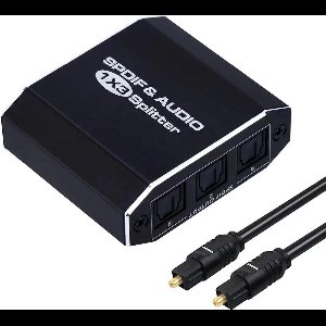 NÖRDIC SGM-144 SPDIF digitale optische audio switch - 1 naar 3 Splitter - Met TOSLINK-kabel - Zwart