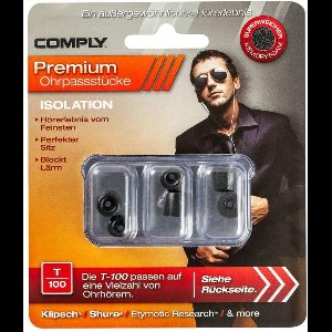 Comply  T-100 Ear Phone Tips- medium Traagschuim 6 stuk(s)