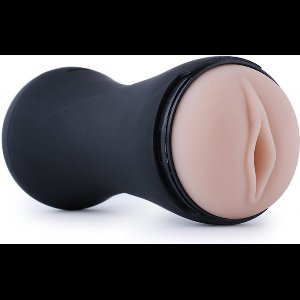 Pocket Pussy voor de QAC Seksmachines Kunstvagina met Vibratie! Zwart
