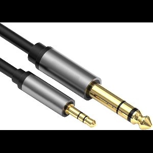 Jack Kabel - 3.5 mm naar 6.3 mm - Male to Male - Universeel - Zwart - 5 meter - Allteq