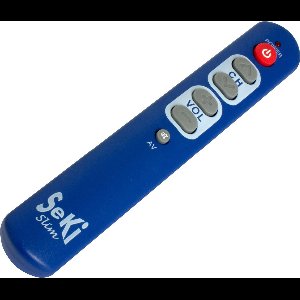 Seki slim Senioren/Slechtzienden leerbare infrarood afstandsbediening - Blauw