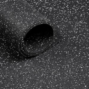 Sportvloer - Per strekkende meter - Breedte 1,25 m - Dikte 6 mm - Zwart / Grijs