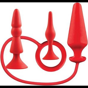 Siliconen Anaal Kit - Rood