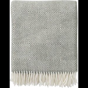 Klippan - Gooseye - Green - Plaid - Woondeken - Recycled wol -Lamswol -  100% wol - Grijs - 130cm x 200cm