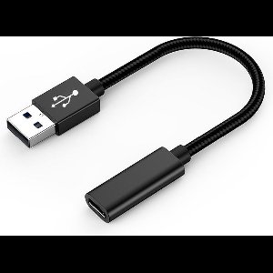 NÖRDIC C-OTG6 USB-C naar OTG USB-A mini adapter - 50 cm - Zwart
