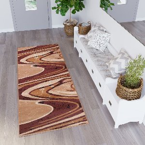 Tapiso Dream Tapijt Loper Bruin Gangloper Vloerkleed Maat- 100x250