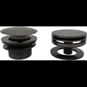 Saqu Finish Round afbouwdeel voor badafvoercombinatie gunmetal