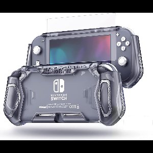 Cablebee Protector beschermhoes inclusief 9H screen protector geschikt voor Nintendo Switch Lite - Transparant Grijs