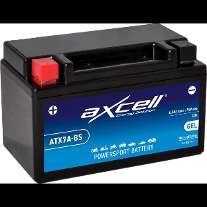Accu Axcell ATX7A-BS / YTX7A-BS 12volt 6Ah 150 x 90 x 95mm Onderhoudsvrij GEL