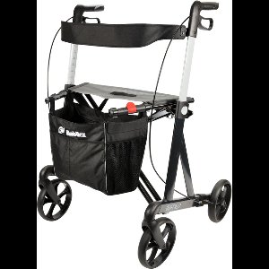 Mobilex Buffalo HD Rollator - 62 cm - XL Rollator - 200 KG belastbaar - Antraciet
