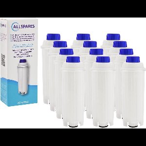 AllSpares Waterfilter (12x) geschikt voor o.a. ECAM-serie koffiemachines vervangingsfilter voor Delonghi DLSC002 / SER3017