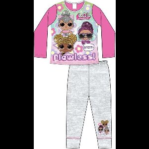 L.O.L. Surprise! Pyjama - Maat 134/140 - grijs met roze - LOL Surprise - Meisjespyjama