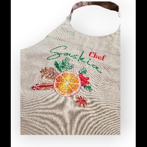 Luxe Kerst keukenschort geborduurd met naam en kerst motief, een perfect cadeau voor dames, vrouw, zus, moeder, schoonzus, schoonmoeder, vriendin, kok