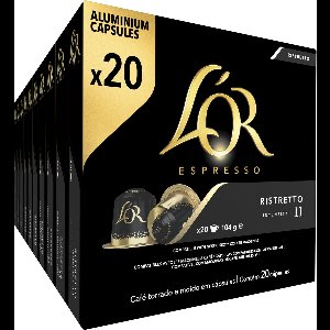 L'OR Espresso Ristretto Koffiecups - Intensiteit 11/12 - 10 x 20 capsules