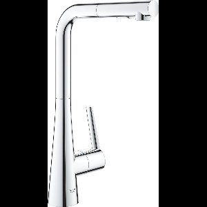 GROHE Zedra Keukenkraan - Uittrekbare sproeikop - 2 straalstanden - 360 graden draaibaar - Chroom - 32553002