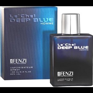 Houtachtig Aromatische geur voor heren Jfenzi Eau de Parfum, Le'Chel Deep Blue, 100ml, 80%