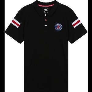 PSG poloshirt voor volwassenen - maat L - zwart - Paris Saint-Germain