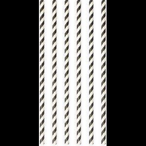 20 Papieren rietjes Zwart - 6mm x 197mm