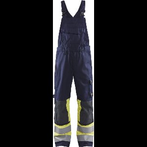 Blaklader Multinorm bretelbroek Klasse 1 2607-1514 - Marine/High Vis Geel - D120