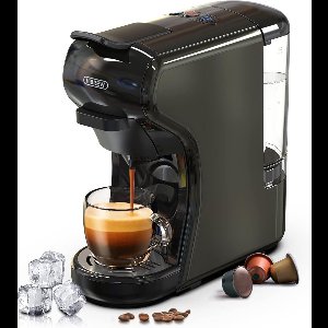 HiBrew 3 in 1 koffiezetapparaat - Senseo – Koffiemachine – Meerdere Capsules – Koffiepadmachine - Heet/Koud – 19Bar – 1450W – Zwart