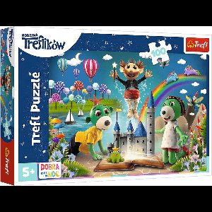 Puzzel van 100 stukjes - Sprookjesavond met de Trefliks TREFL