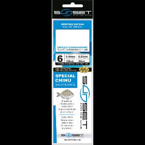 Sunset Boat Rig Special Fluorocarbon Branch Line Chinu Special 160cm (3 pcs) - Maat : Haak 1 - 0.45mm