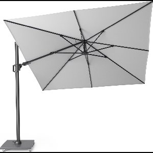 Platinum Sun & Shade – Zweefparasol - Challenger T² - 300x300 cm - Wit - Dubbel Kantelbaar - 360° Draaibaar – 96% UV protectie