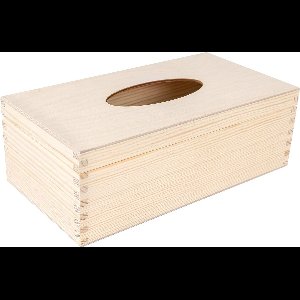 Creative Deco Cosmetische Tissue Box Houten Tissuedoos | 25,5 x 13,5 x 9 cm | Doekjes Box Zakdoekdispenser Tissues Dispenser Voor Decoupage