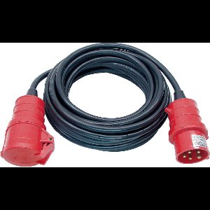 Brennenstuhl CEE verlengkabel IP44 (10m kabel, H07RN-F 5G1,5, 5-polig met CEE-stekker en koppeling, voor gebruik buitenshuis IP44, Made in Germany) zwart
